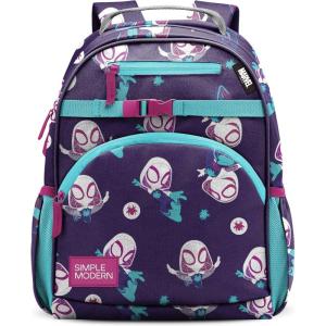 imageSimple Modern Medium Marvel Toddler Backpack for School Girls and Boys  Kindergarten Elementary Kids Backpack  Fletcher Collection  Kids  15quot tall  Spidey KidMarvel Spider Gwen
