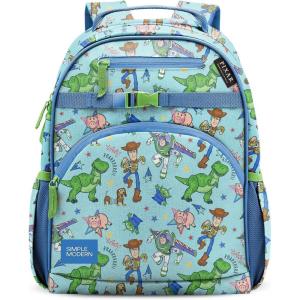imageSimple Modern Medium Marvel Toddler Backpack for School Girls and Boys  Kindergarten Elementary Kids Backpack  Fletcher Collection  Kids  15quot tall  Spidey KidDisney Buzz and Woody Adventures