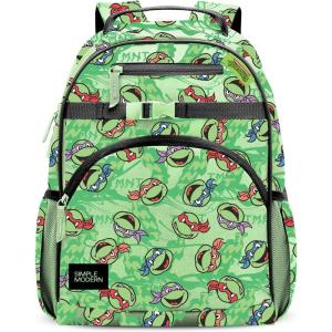 imageSimple Modern Medium Marvel Toddler Backpack for School Girls and Boys  Kindergarten Elementary Kids Backpack  Fletcher Collection  Kids  15quot tall  Spidey KidTmnt Mutant Ooze