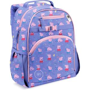imageSimple Modern Medium Marvel Toddler Backpack for School Girls and Boys  Kindergarten Elementary Kids Backpack  Fletcher Collection  Kids  15quot tall  Spidey KidPeppa Pig Bubbles