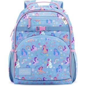 imageSimple Modern Medium Marvel Toddler Backpack for School Girls and Boys  Kindergarten Elementary Kids Backpack  Fletcher Collection  Kids  15quot tall  Spidey KidMy Little Pony Garden of Rainbows