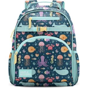 imageSimple Modern Medium Marvel Toddler Backpack for School Girls and Boys  Kindergarten Elementary Kids Backpack  Fletcher Collection  Kids  15quot tall  Spidey KidUnder the Sea