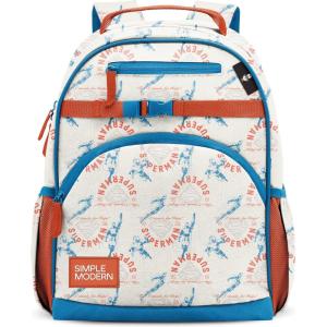 imageSimple Modern Medium Marvel Toddler Backpack for School Girls and Boys  Kindergarten Elementary Kids Backpack  Fletcher Collection  Kids  15quot tall  Spidey KidDc Superman Stand for Hope