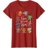 imageMarvel Avengers Christmas Gingerbread Wishing Sweet Holiday TShirtCranberry Red