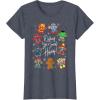 imageMarvel Avengers Christmas Gingerbread Wishing Sweet Holiday TShirtHeather Blue