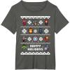 imageMarvel Avengers Christmas Sweater Happy Holidays TShirtAsphalt Grey