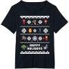 imageMarvel Avengers Christmas Sweater Happy Holidays TShirtBlack