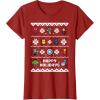 imageMarvel Avengers Christmas Sweater Happy Holidays TShirtCranberry Red