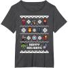 imageMarvel Avengers Christmas Sweater Happy Holidays TShirtDark Heather Grey