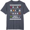 imageMarvel Avengers Christmas Sweater Happy Holidays TShirtHeather Blue