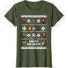 imageMarvel Avengers Christmas Sweater Happy Holidays TShirtOlive Green