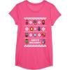 imageMarvel Avengers Christmas Sweater Happy Holidays TShirtPink Heather