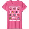 imageMarvel Avengers Christmas Sweater Happy Holidays TShirtPink Heather