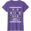 imageMarvel Avengers Christmas Sweater Happy Holidays TShirtPurple Heather