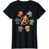 imageMarvel Avengers Holiday Christmas Gingerbread People ampamp Logo TShirtBlack