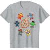 imageMarvel Avengers Holiday Christmas Gingerbread People ampamp Logo TShirtHeather Grey
