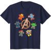 imageMarvel Avengers Holiday Christmas Gingerbread People ampamp Logo TShirtNavy Blue
