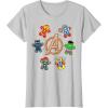 imageMarvel Avengers Holiday Christmas Gingerbread People ampamp Logo TShirtSilver Grey