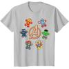 imageMarvel Avengers Holiday Christmas Gingerbread People ampamp Logo TShirtSilver Grey