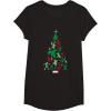 imageMarvel Avengers and Guardians of the Galaxy Christmas Tree Short Sleeve TShirtBlack