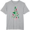 imageMarvel Avengers and Guardians of the Galaxy Christmas Tree Short Sleeve TShirtHeather Grey