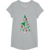 imageMarvel Avengers and Guardians of the Galaxy Christmas Tree Short Sleeve TShirtHeather Grey
