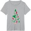 imageMarvel Avengers and Guardians of the Galaxy Christmas Tree Short Sleeve TShirtHeather Grey