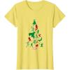 imageMarvel Avengers and Guardians of the Galaxy Christmas Tree Short Sleeve TShirtLemon Yellow