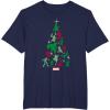 imageMarvel Avengers and Guardians of the Galaxy Christmas Tree Short Sleeve TShirtNavy Blue