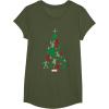 imageMarvel Avengers and Guardians of the Galaxy Christmas Tree Short Sleeve TShirtOlive Green