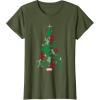 imageMarvel Avengers and Guardians of the Galaxy Christmas Tree Short Sleeve TShirtOlive Green