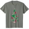 imageMarvel Avengers and Guardians of the Galaxy Christmas Tree Short Sleeve TShirtOlive Heather