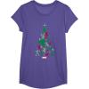 imageMarvel Avengers and Guardians of the Galaxy Christmas Tree Short Sleeve TShirtPurple Heather