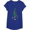 imageMarvel Avengers and Guardians of the Galaxy Christmas Tree Short Sleeve TShirtRoyal Blue