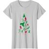 imageMarvel Avengers and Guardians of the Galaxy Christmas Tree Short Sleeve TShirtSilver Grey