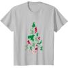 imageMarvel Avengers and Guardians of the Galaxy Christmas Tree Short Sleeve TShirtSilver Grey