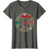 imageMarvel Christmas Avengers Nutcrackers Wreath Heroic Holidays TShirtAsphalt Grey