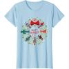 imageMarvel Christmas Avengers Nutcrackers Wreath Heroic Holidays TShirtBaby Blue