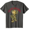 imageMarvel Christmas Groot Galaxy Greetings Short Sleeve TShirtAsphalt Grey