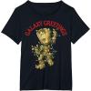imageMarvel Christmas Groot Galaxy Greetings Short Sleeve TShirtBlack
