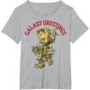 imageMarvel Christmas Groot Galaxy Greetings Short Sleeve TShirtHeather Grey
