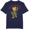 imageMarvel Christmas Groot Galaxy Greetings Short Sleeve TShirtNavy Blue