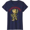 imageMarvel Christmas Groot Galaxy Greetings Short Sleeve TShirtNavy Blue