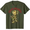 imageMarvel Christmas Groot Galaxy Greetings Short Sleeve TShirtOlive Green