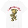 imageMarvel Christmas Groot Galaxy Greetings Short Sleeve TShirtWhite