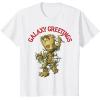 imageMarvel Christmas Groot Galaxy Greetings Short Sleeve TShirtWhite