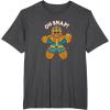 imageMarvel Christmas Thanos Gingerbread Oh Snap TShirtDark Heather Grey