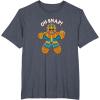 imageMarvel Christmas Thanos Gingerbread Oh Snap TShirtHeather Blue