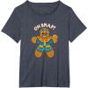 imageMarvel Christmas Thanos Gingerbread Oh Snap TShirtHeather Blue