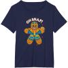 imageMarvel Christmas Thanos Gingerbread Oh Snap TShirtNavy Blue